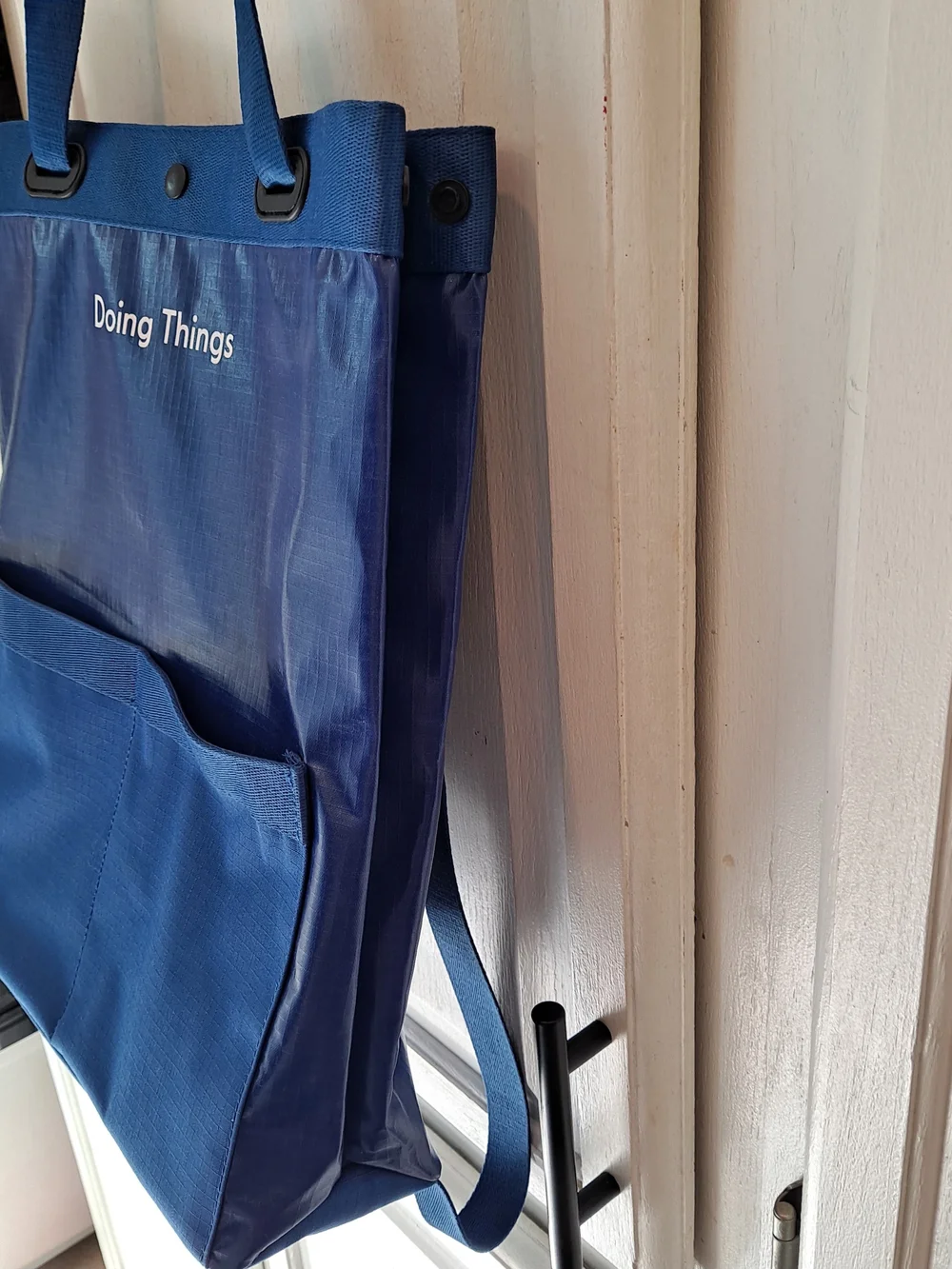 Outdoor Voices Blue 'Doing Things' Tote-Style Backpack Durable Weather Resistant